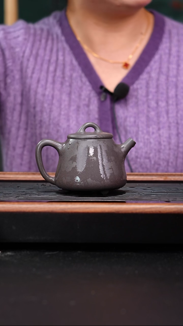 茶壶紫砂天青高石瓢240