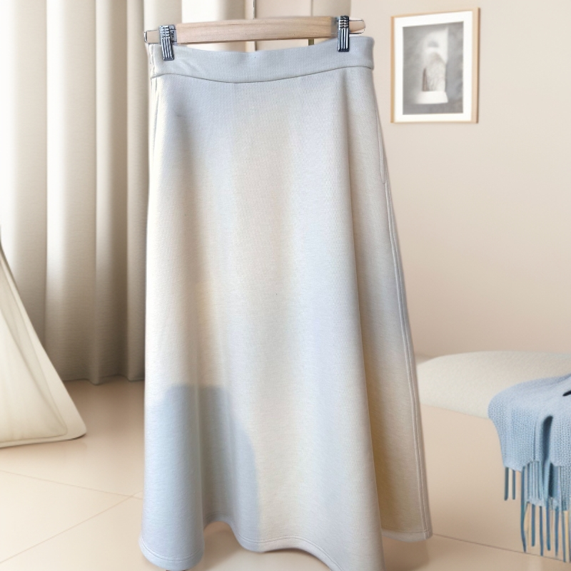 【娟娟定制】秋冬重磅加厚羊毛半身裙松紧腰A版显瘦中长裙825855