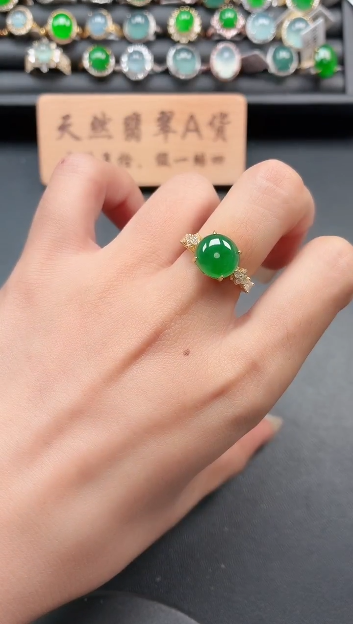 银S925镶嵌戒指翡翠111111