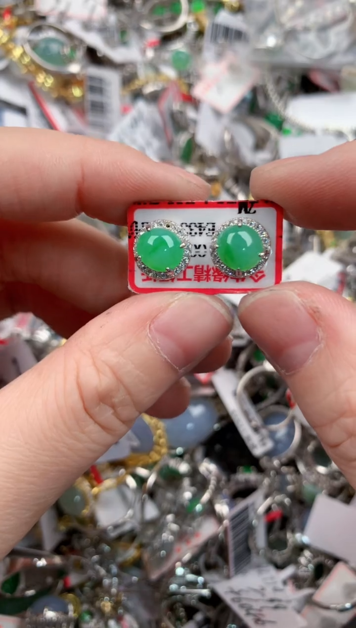 银S925镶嵌戒指翡翠11               8