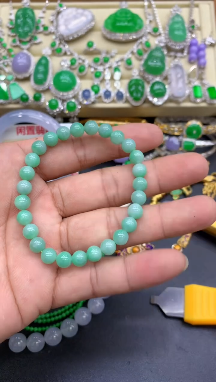 未镶嵌手串翡翠352-中国好珍宝