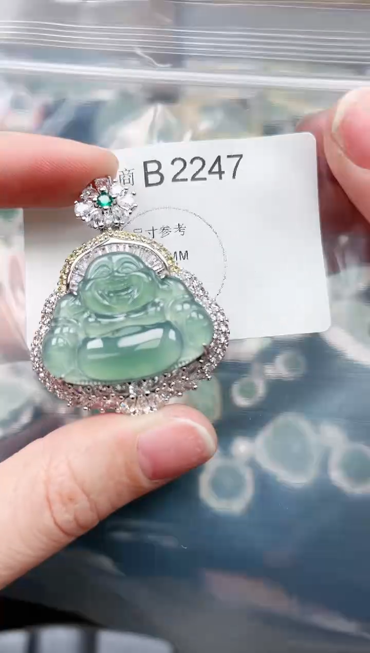 【闪购商品】翡翠颈饰未镶嵌2247赠皮绳