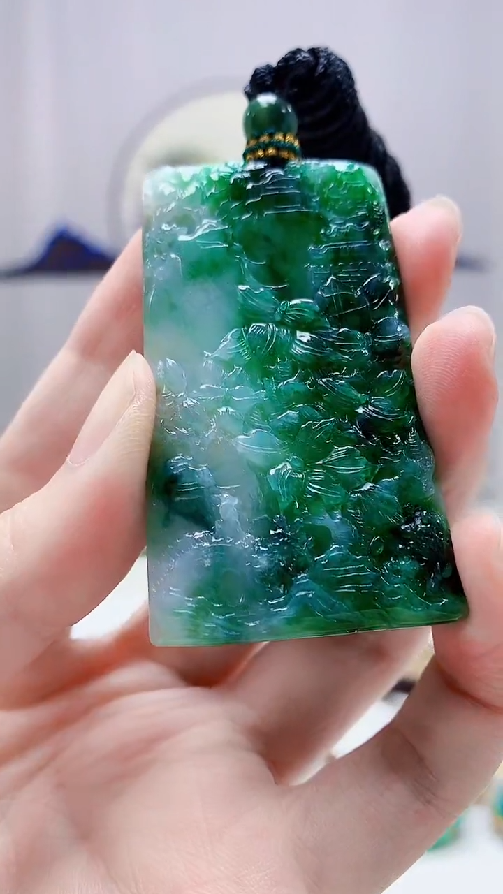 未镶嵌定制翡翠4917zm-毛货挂件96