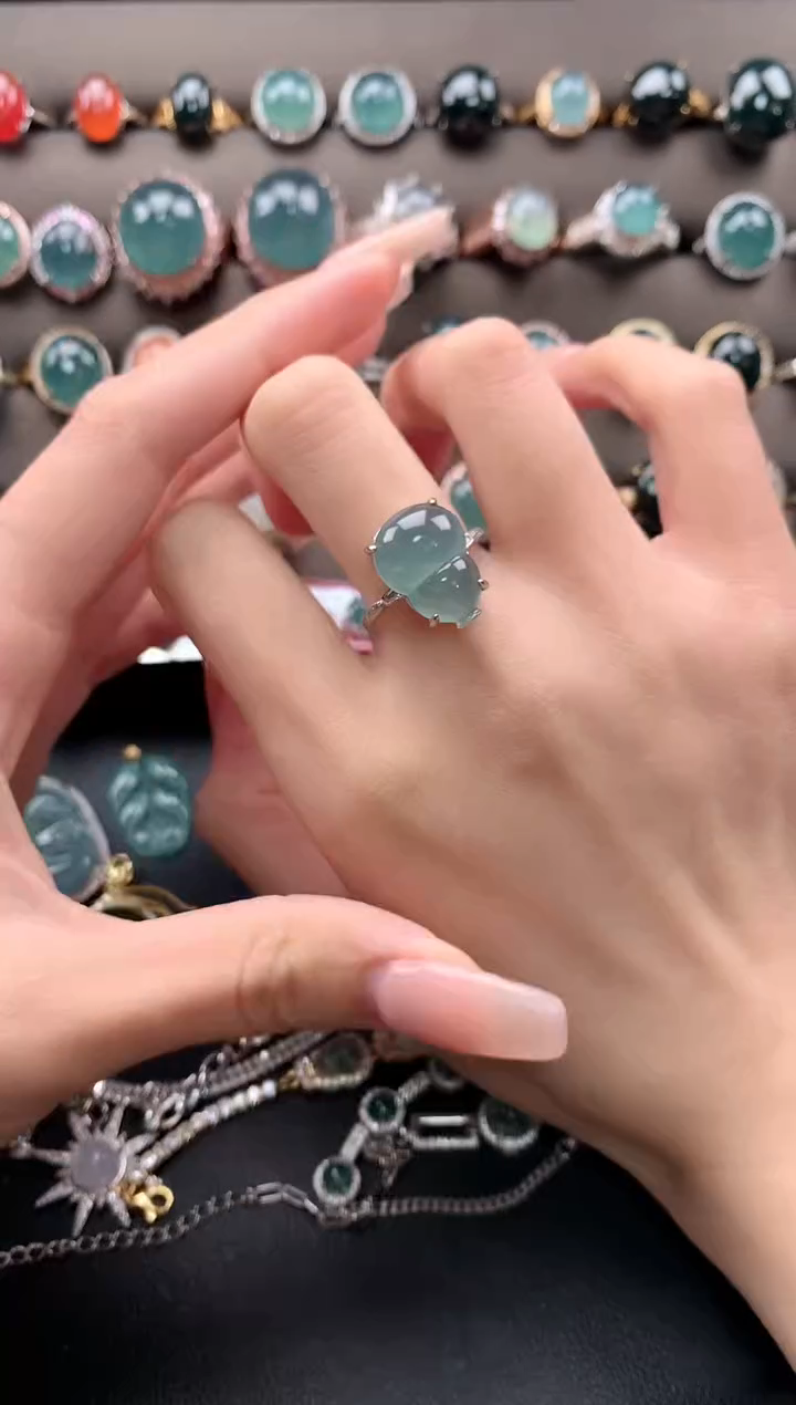 【闪购商品】翡翠戒指银S925镶嵌3312312