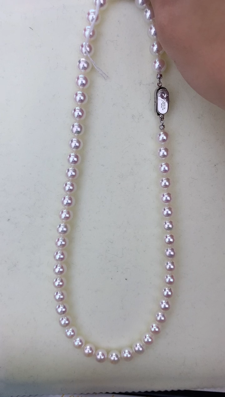 【闪购商品】海水珍珠颈饰未镶嵌无调天女7.5-8满珠链