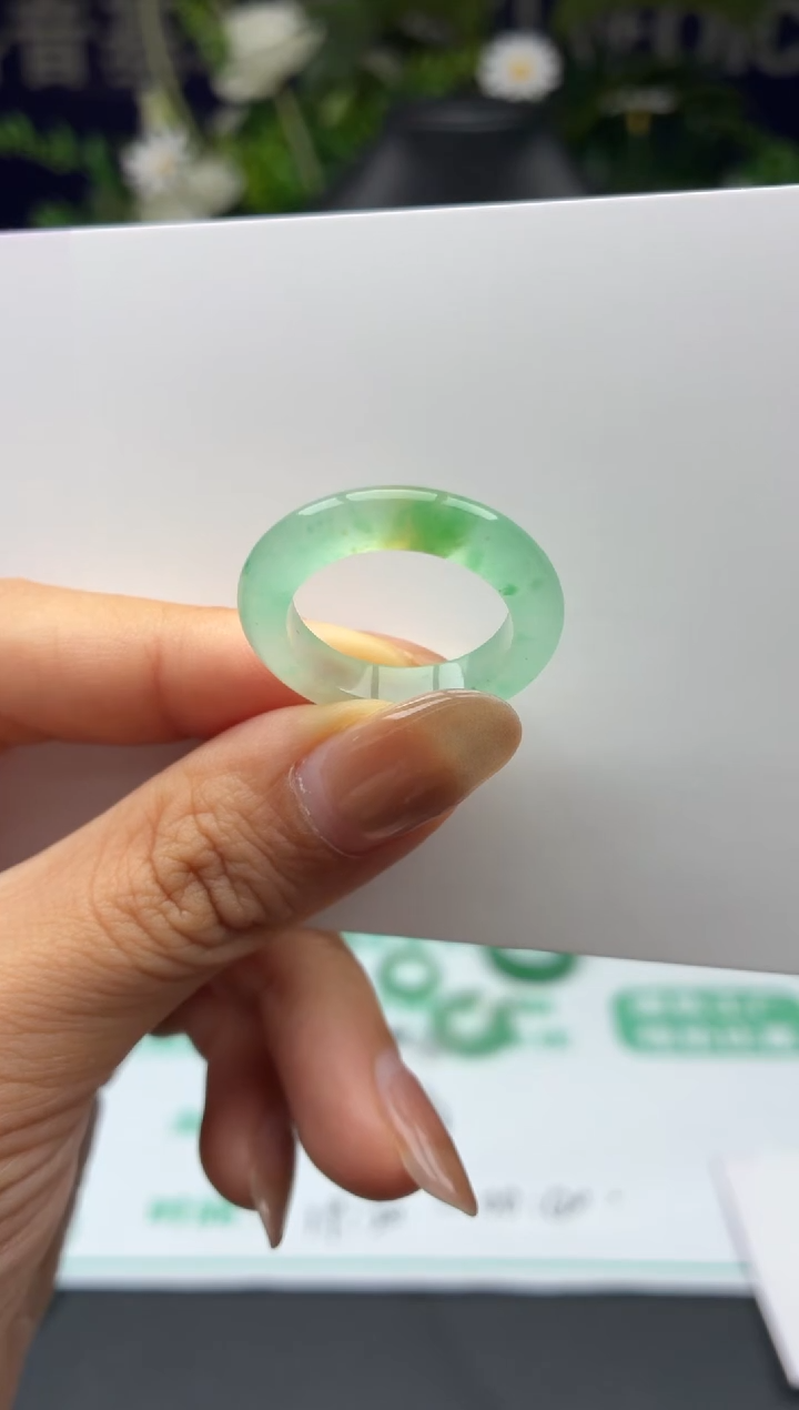 石英质玉未镶嵌戒圈非洲翠戒圈卡17