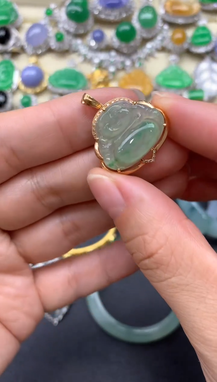 【闪购商品】翡翠颈饰18K金镶嵌216-中国好珍宝