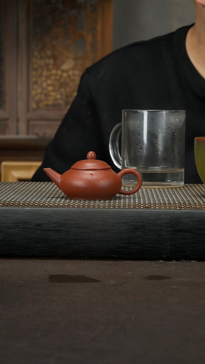 【闪购商品】紫砂茶壶朱泥 扁水平 65cc 019