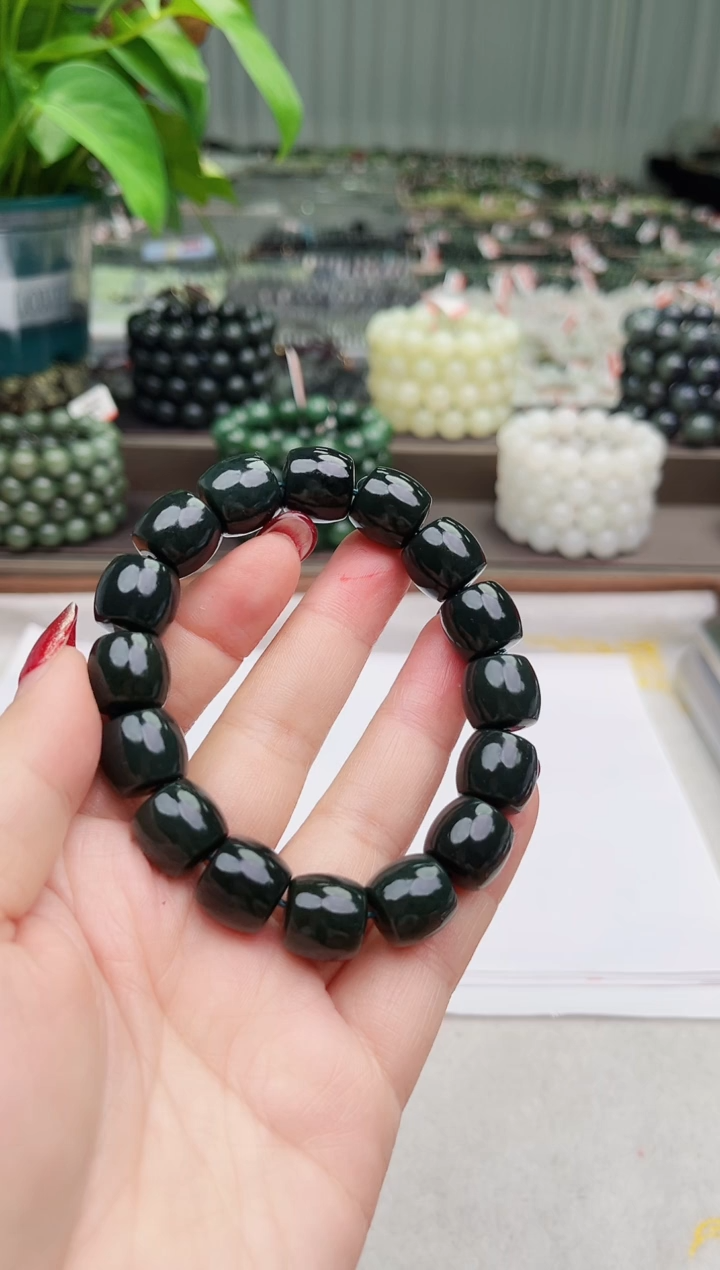 【闪购商品】和田玉手串未镶嵌纯天然和田玉新疆马儿羊矿塔青14