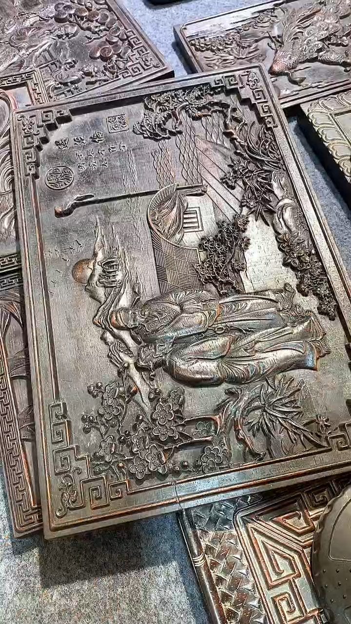 木紫檀雕刻板一物一拍以直播间为准