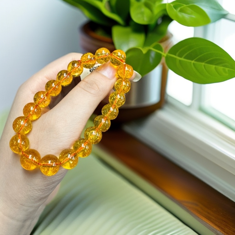 暴力黄卡10毫米手串