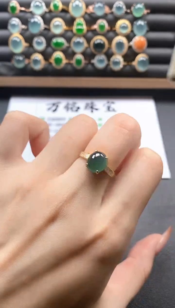 银S925镶嵌戒指翡翠551151