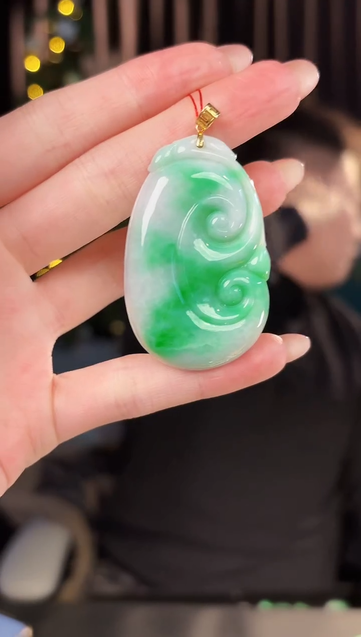 【闪购商品】翡翠颈饰18K金镶嵌缅料A货/支持复检/一件