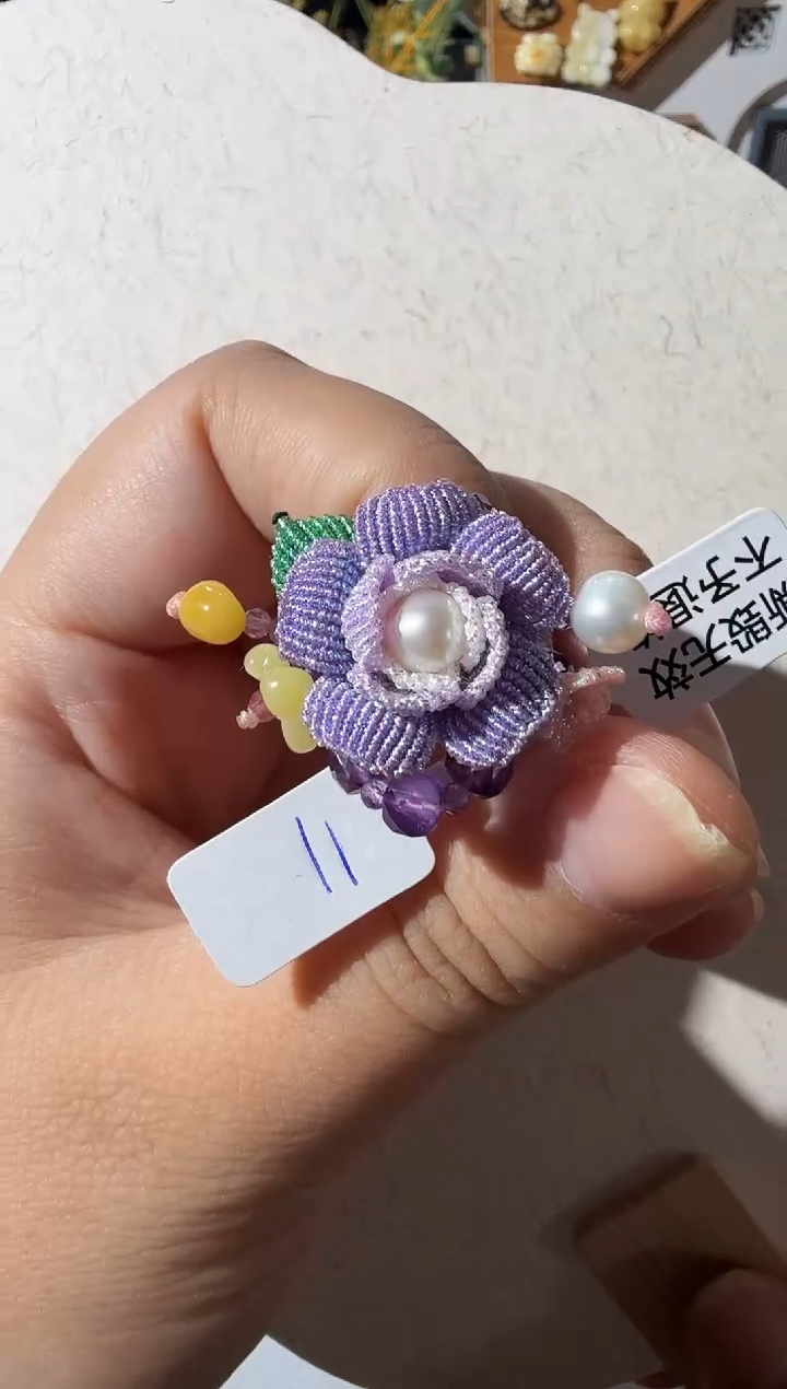 【闪购商品】蜜蜡戒指未镶嵌蜜蜡花朵戒指