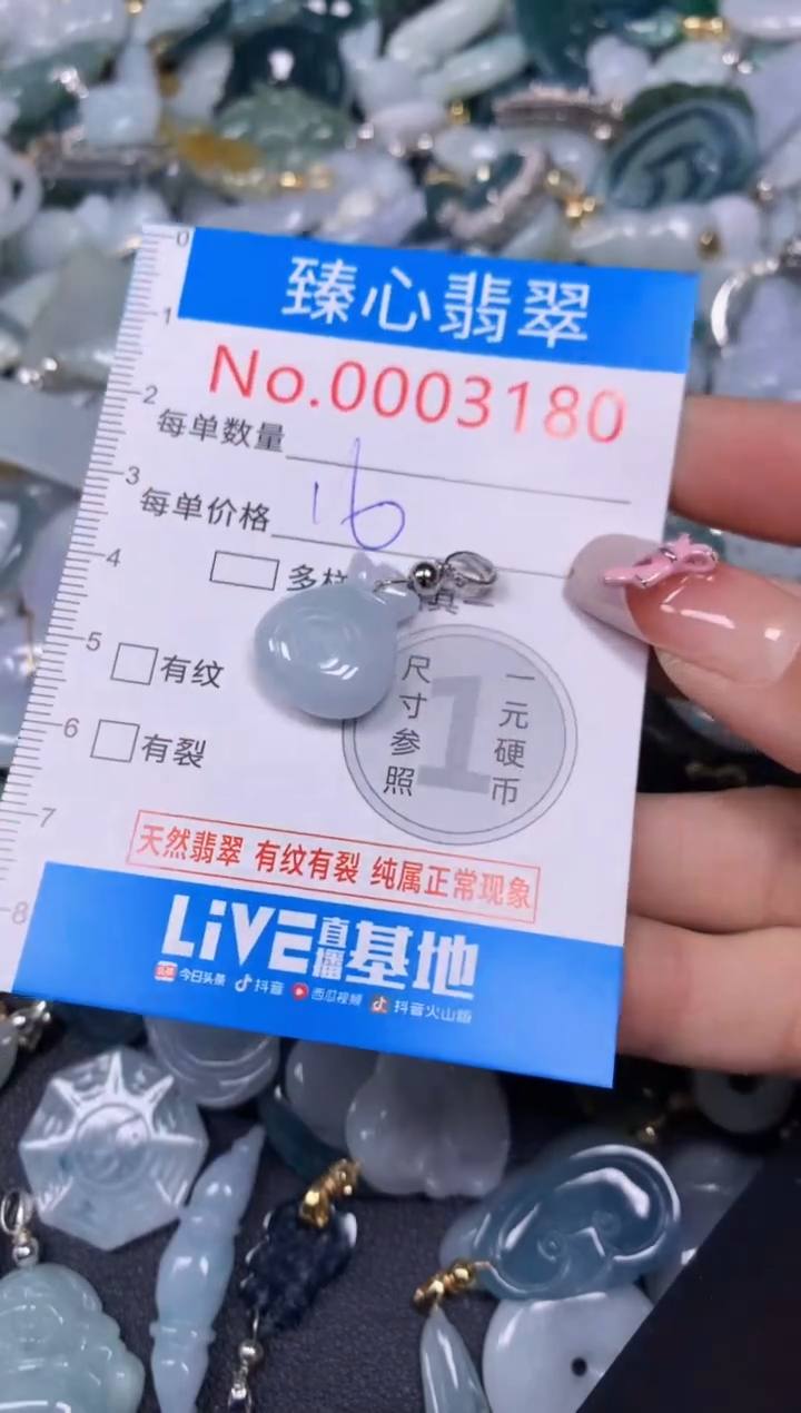 【闪购商品】翡翠颈饰未镶嵌含绳0003180