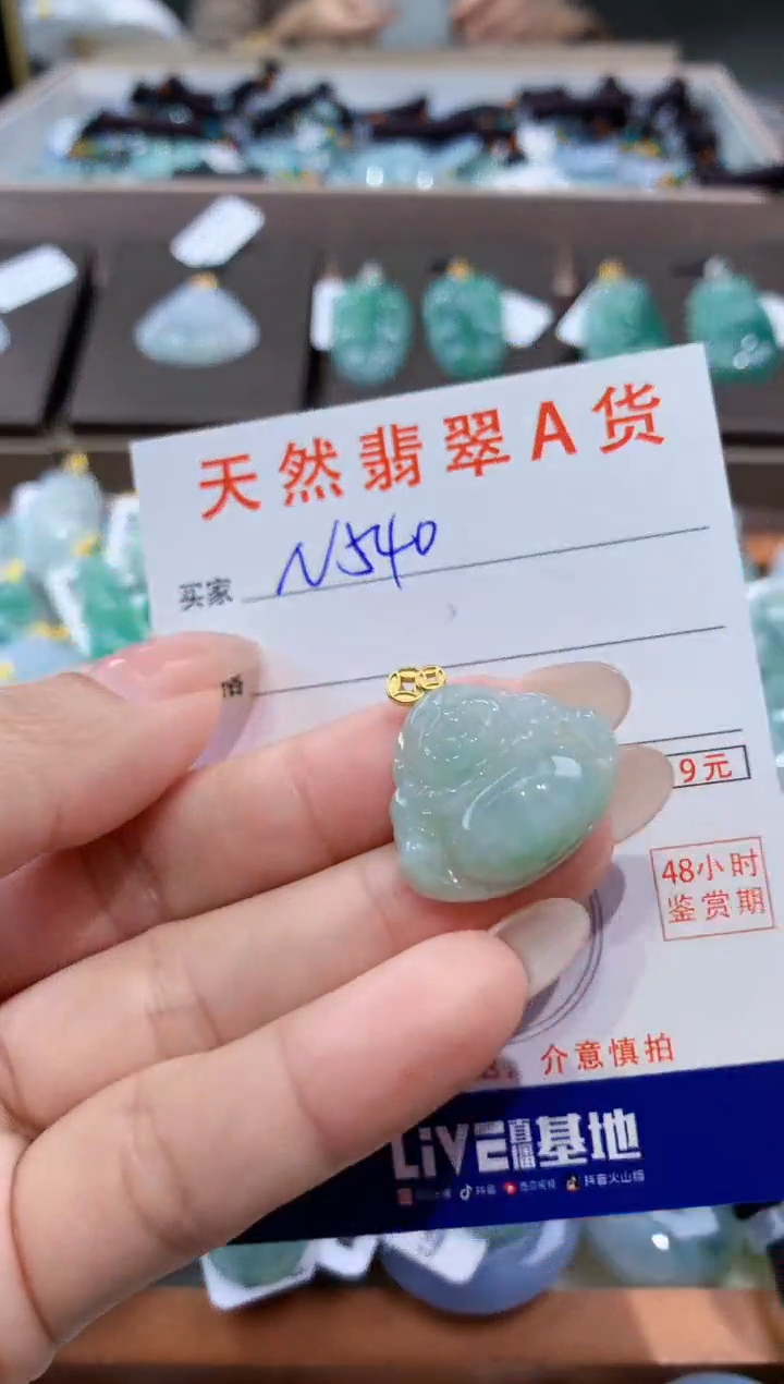 颈饰未镶嵌翡翠天然缅甸翡翠A货挂件 