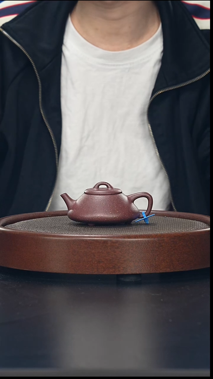 茶壶紫砂紫玉金砂任瓢微瑕A341