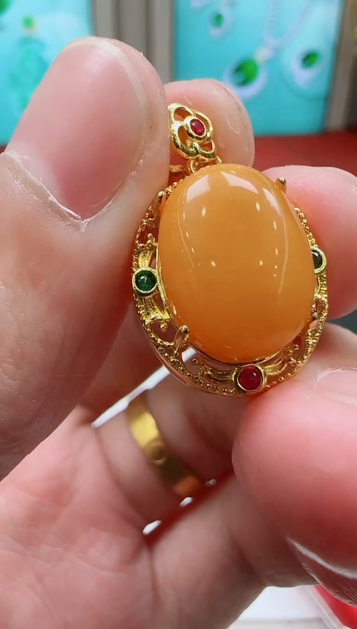 蜜蜡颈饰未镶嵌LL蜜蜡吊坠GLL-多样性发其一