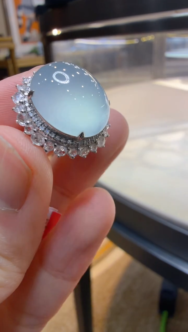 18K金镶嵌戒指翡翠多样性团购发一件