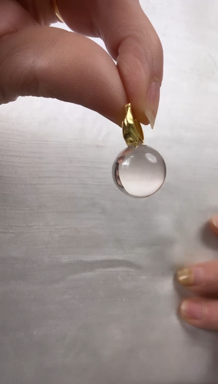 银S925镶嵌耳环水晶天然