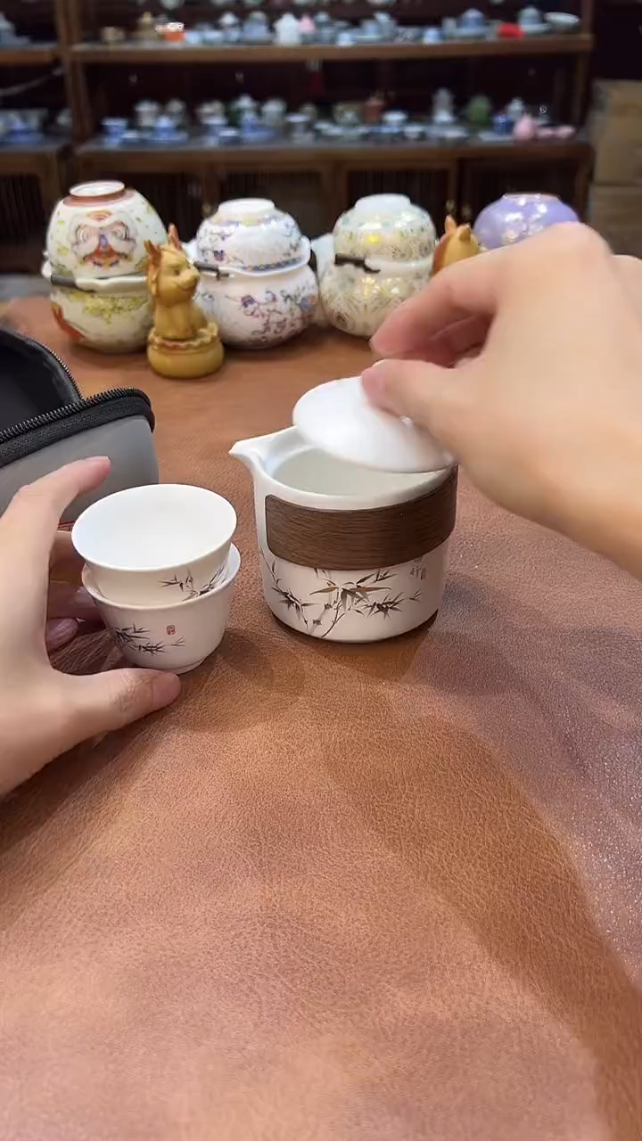 真的很便宜会开片的旅行茶具