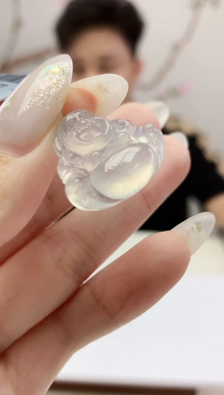 定制翡翠未镶嵌029ee-毛货佛公36赠金扣