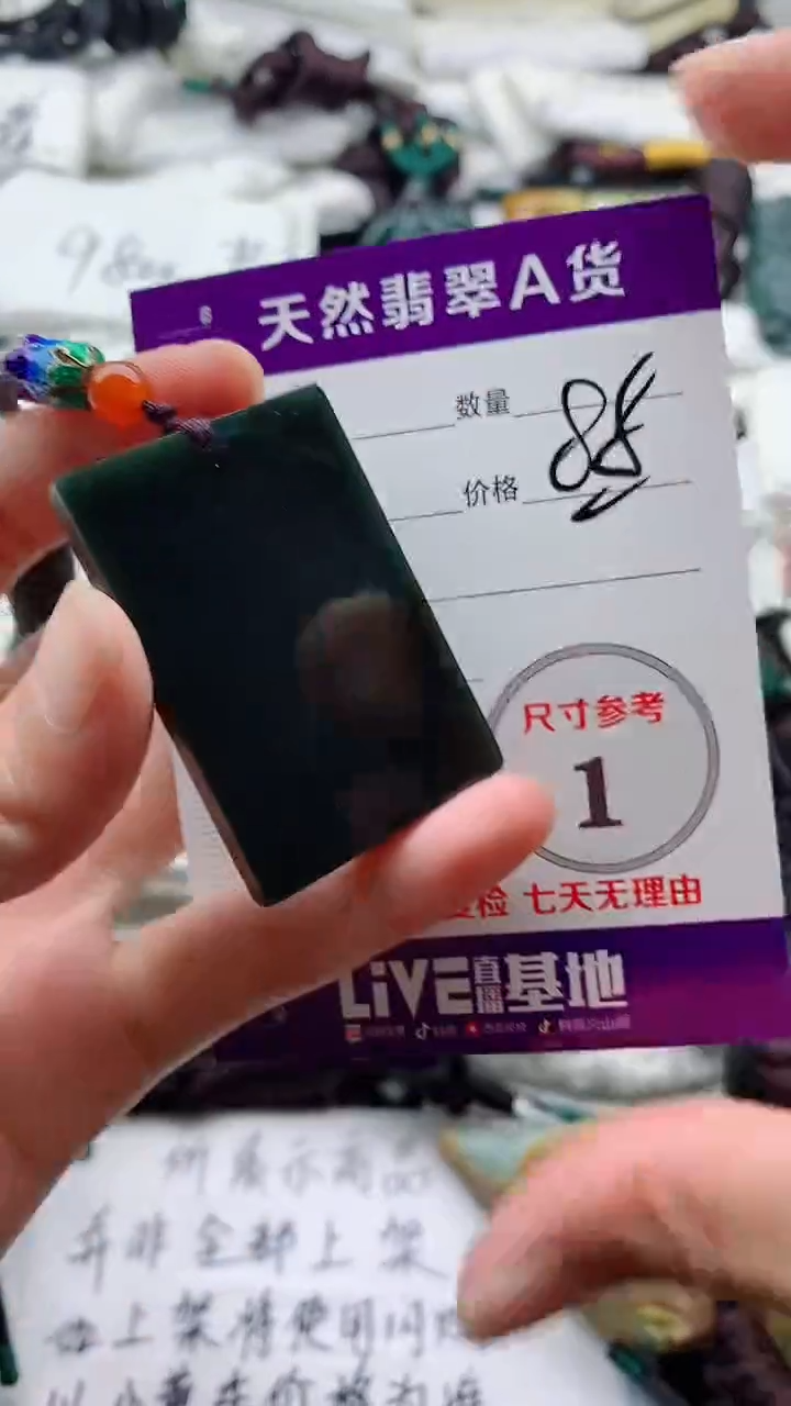 颈饰未镶嵌和田玉（墨玉）8
