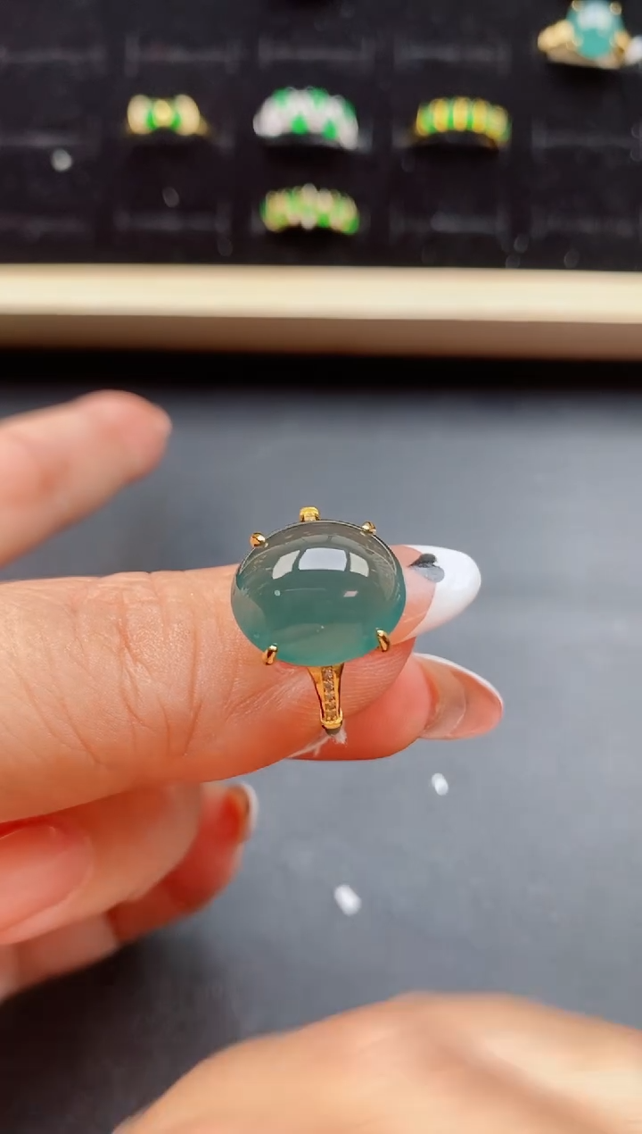 【闪购商品】翡翠戒指银S925镶嵌321321