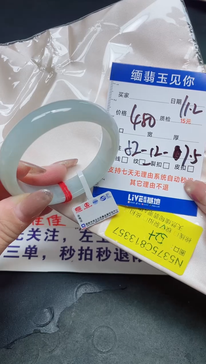 未镶嵌手镯翡翠52+/13357