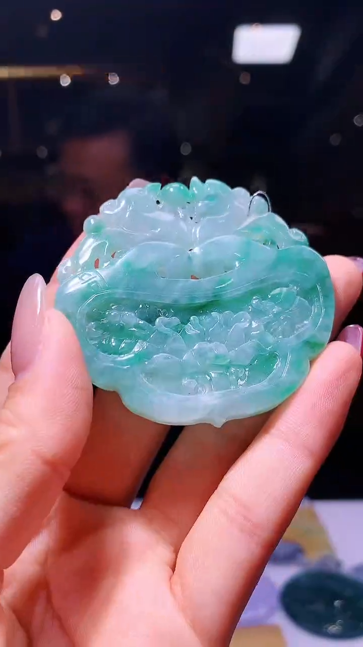 【闪购商品】定制翡翠未镶嵌1004hm-毛货挂件25