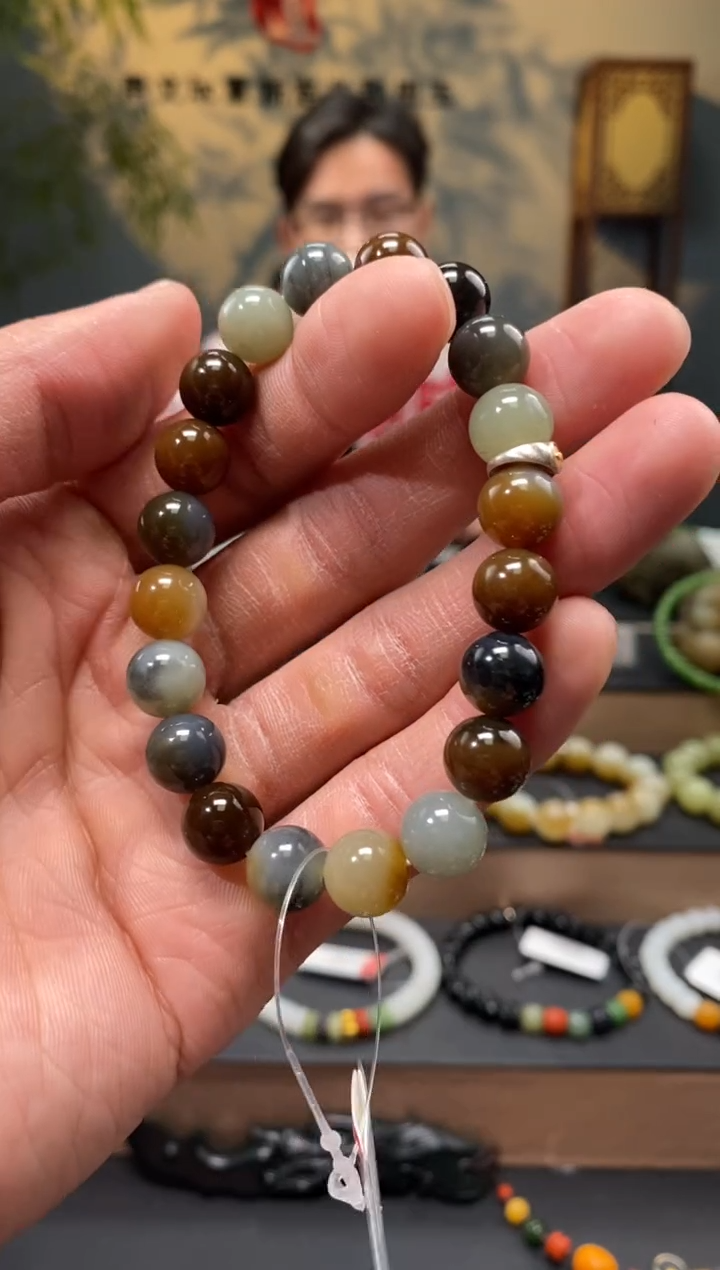 【闪购商品】和田玉-未镶嵌10mm楼兰圆珠手串