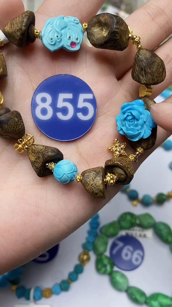 【闪购商品】绿松石手链银S925镶嵌855