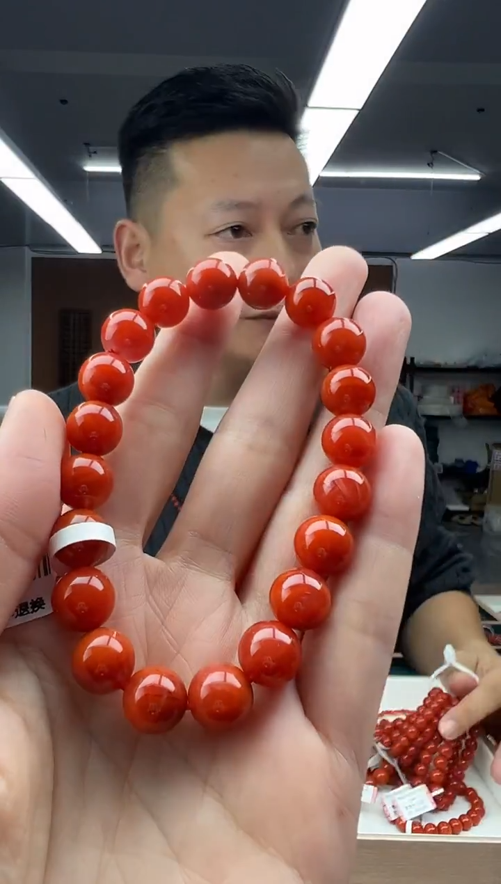 未镶嵌手链南红玛瑙A9双色南红手串9mm