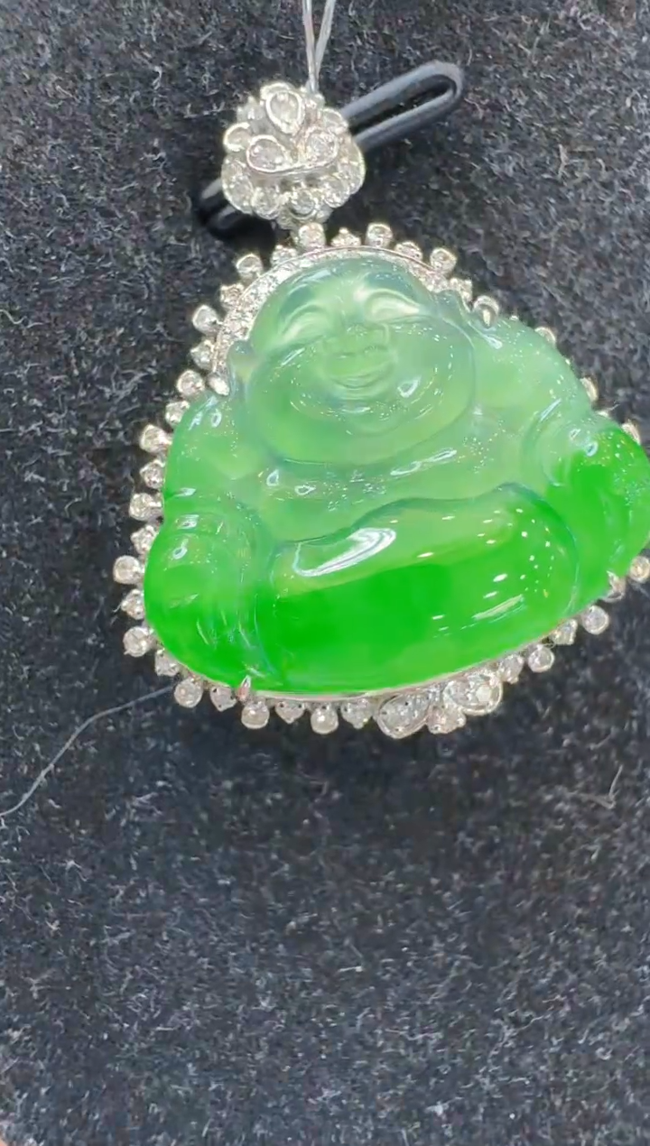 翡翠18K金镶嵌吊坠(不含链)多样性团购发一件
