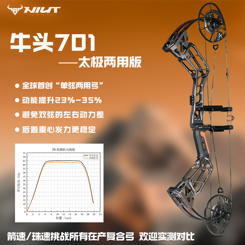 NIUT/牛头701太极两用版全球“首创单弦两用弓”动能提升23%-35%