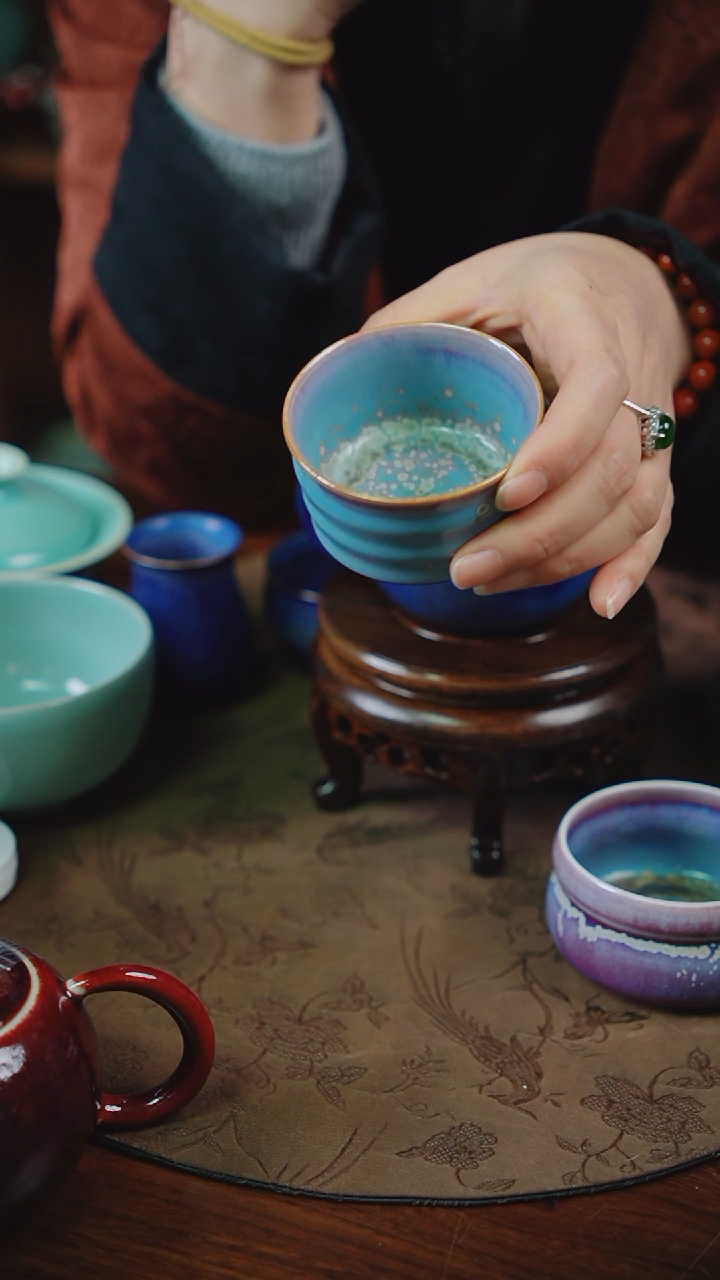 【闪购商品】杯83钧瓷纯手工竹节杯