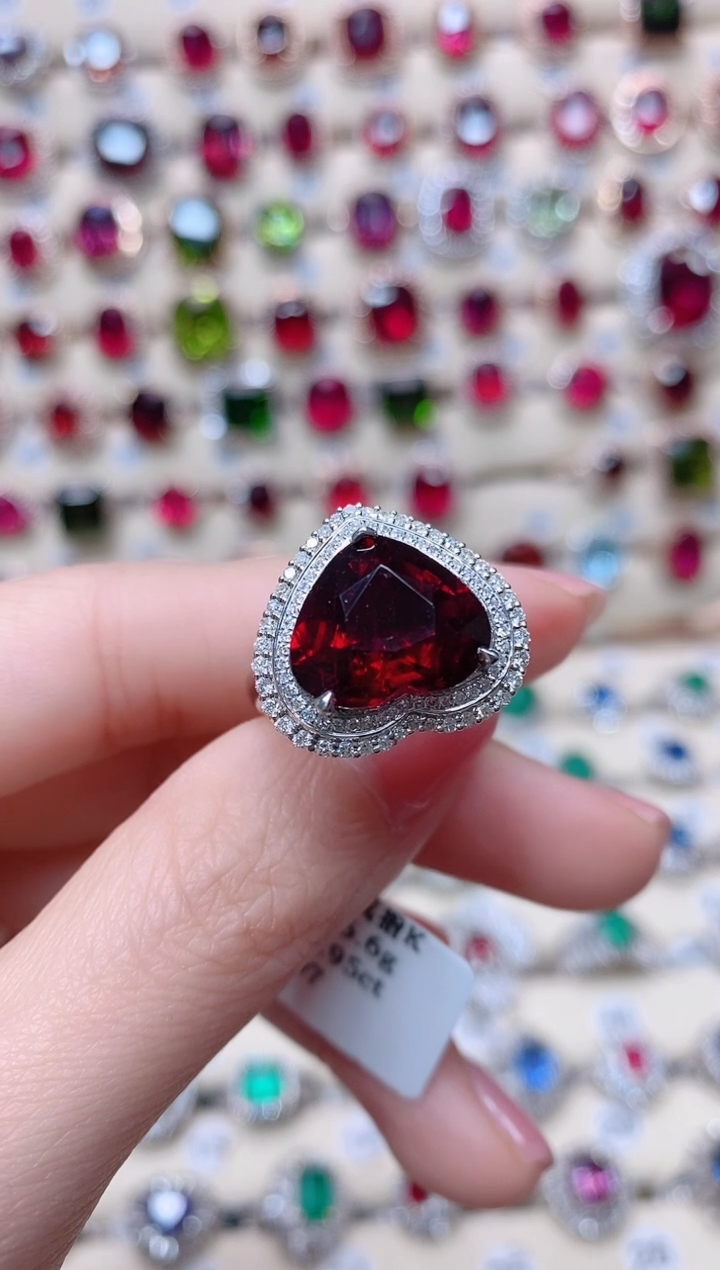 【闪购商品】碧玺18K金戒指18K金镶嵌1