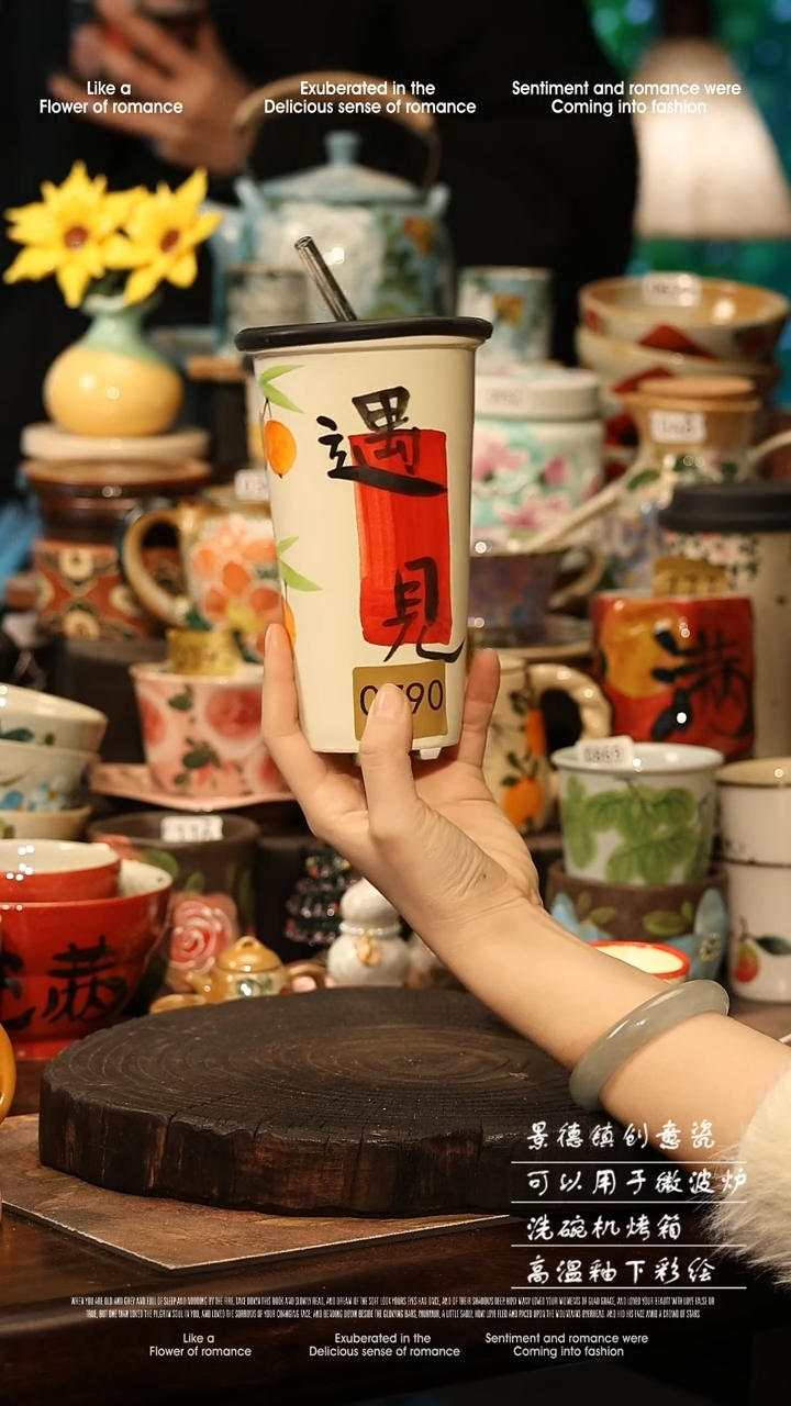 陶瓷景德镇高温釉下彩手工手绘款式@A0790@