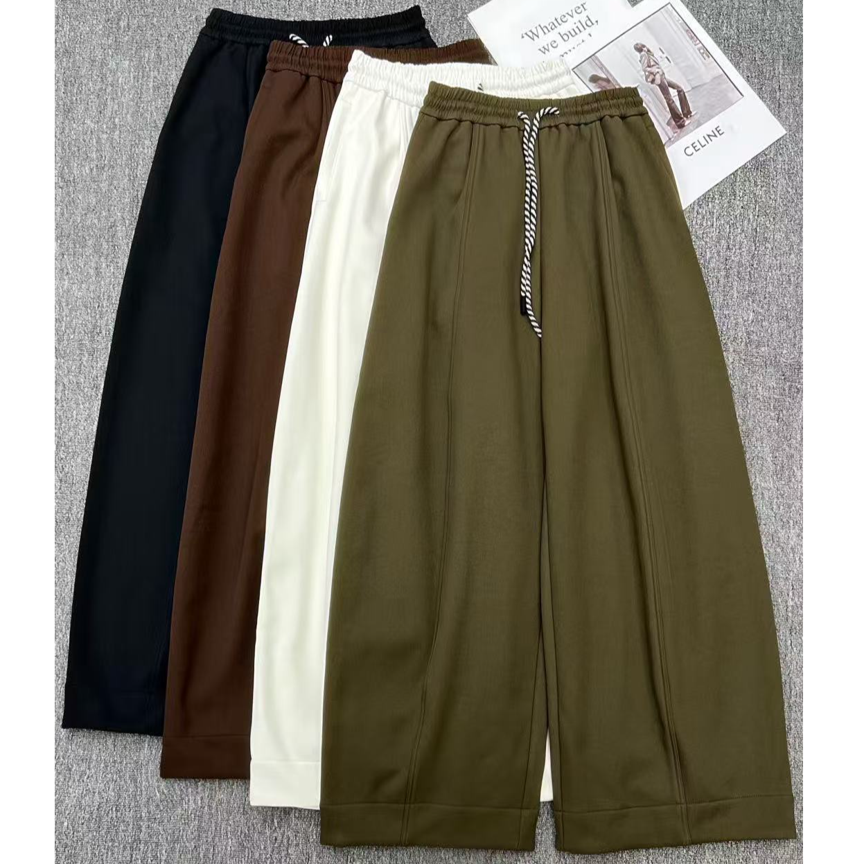 261123 松紧腰冬季休闲裤长裤高腰时尚