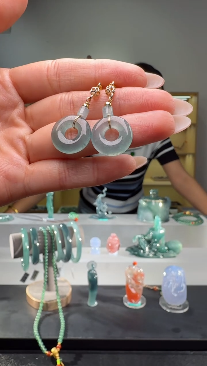 未镶嵌翡翠耳饰耳饰（多样性发其一）