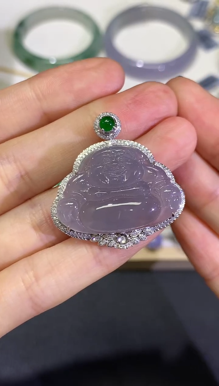 【闪购商品】翡翠颈饰18K金镶嵌团购30