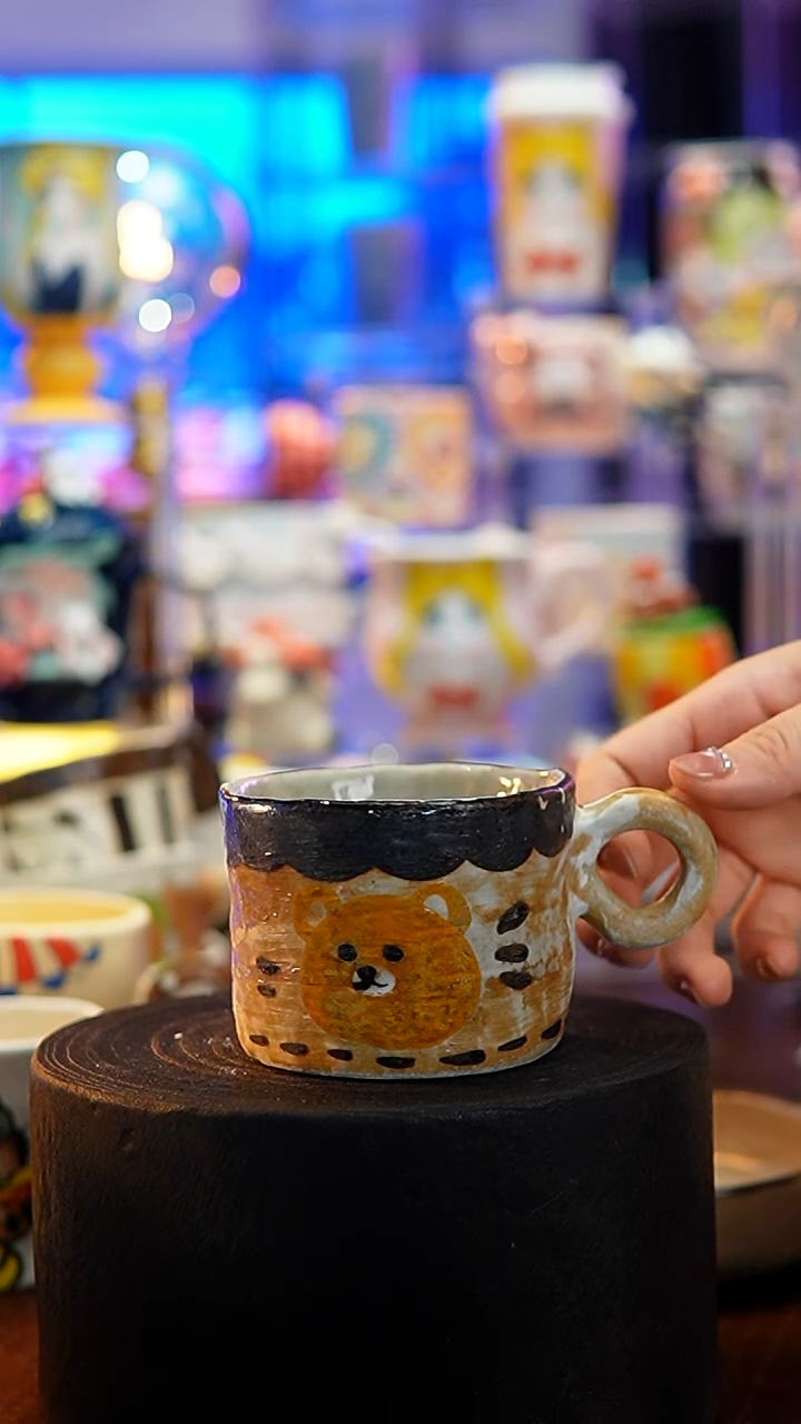 杯子瓷S502景德镇手工手绘杯子摆件