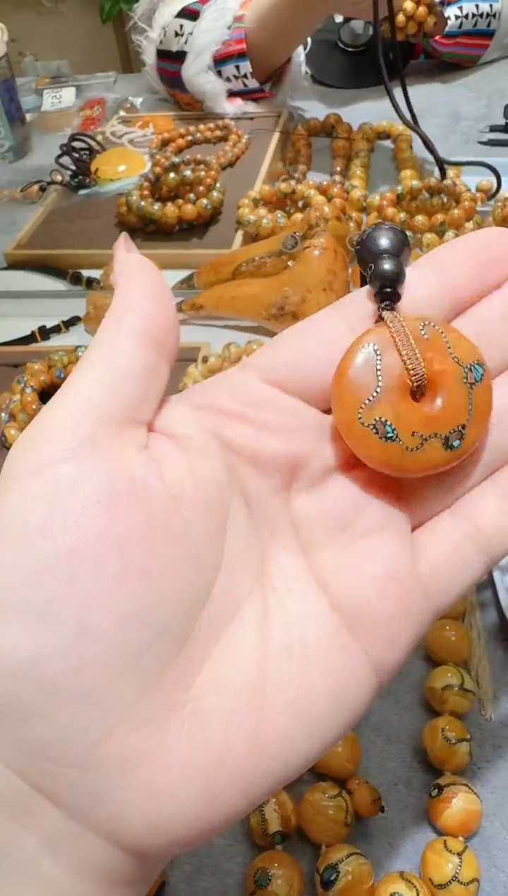 蜜蜡颈饰未镶嵌9936天然蜜蜡珠宝奇石全都保真