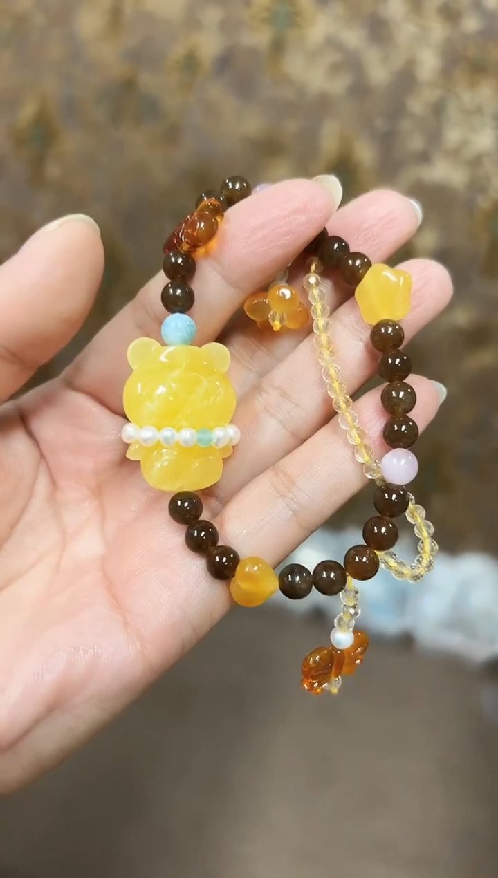 未镶嵌琥珀手串  琥珀【  手串  】多样性发一