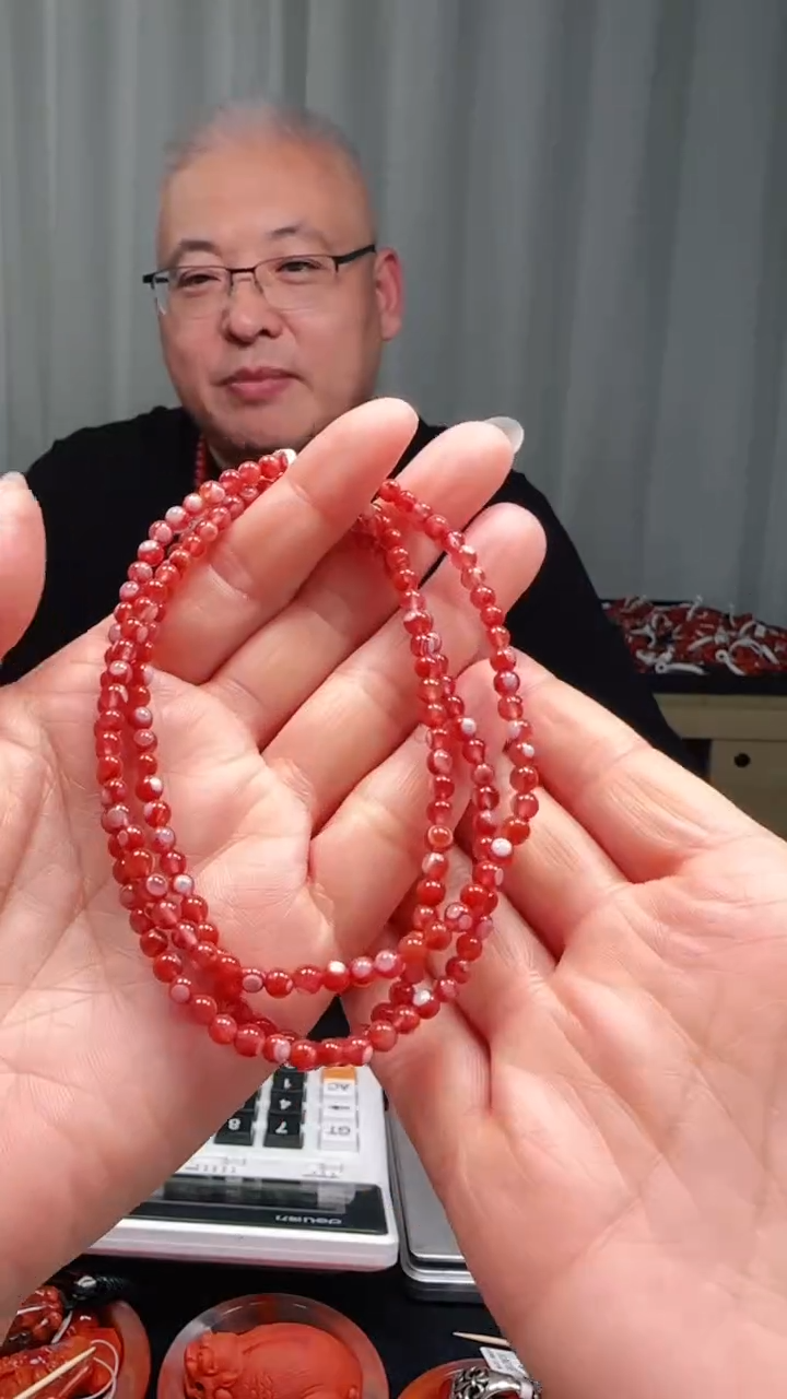 未镶嵌多样性发一件南红玛瑙4mm一眼南红多圈