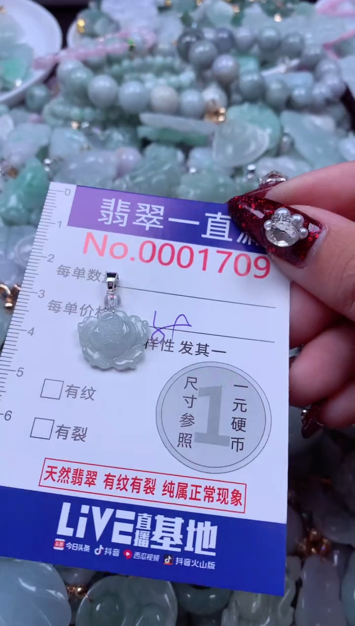 吊坠(不含链)未镶嵌翡翠1709