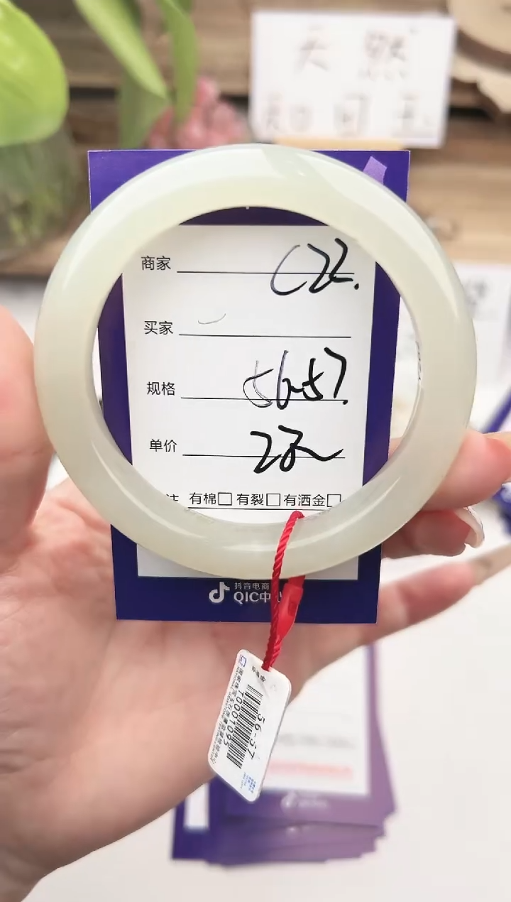 未镶嵌手镯和田玉微色差C22
