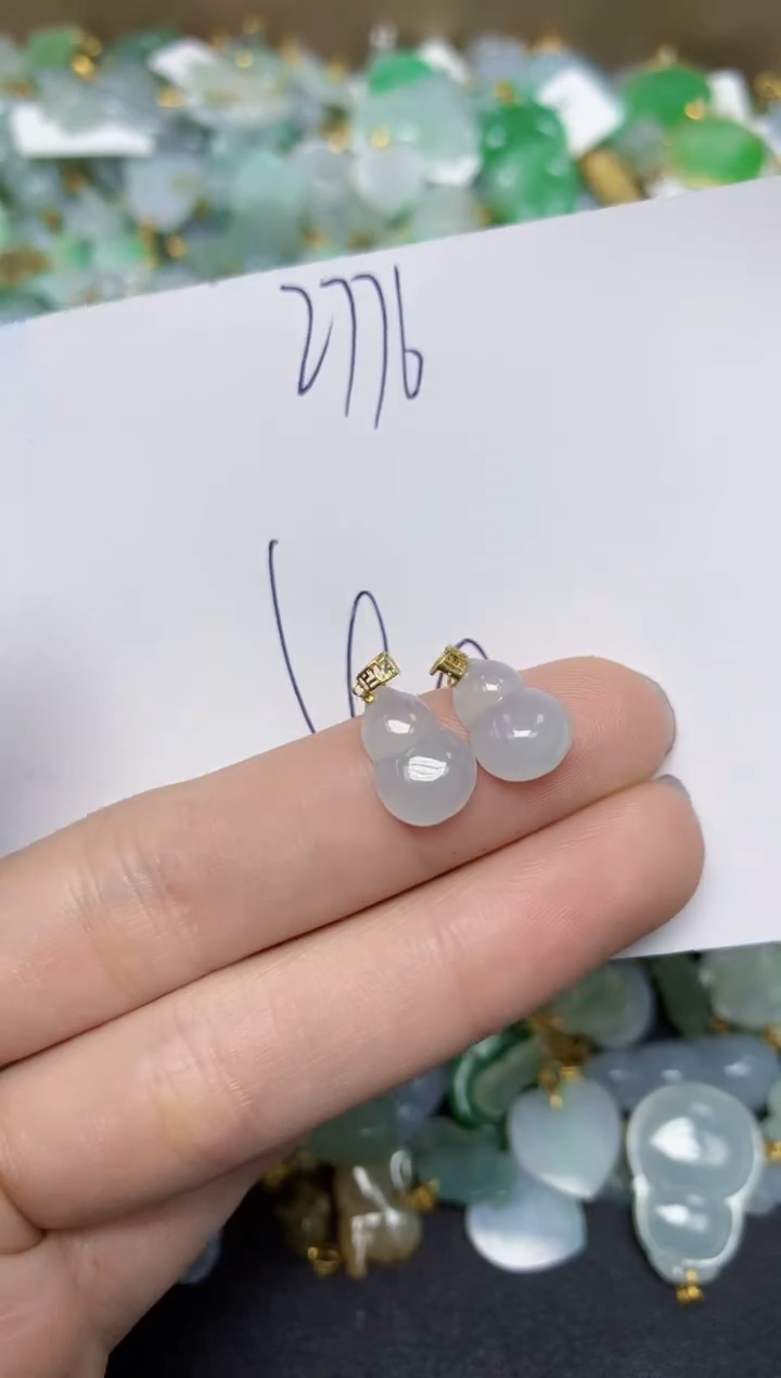 【闪购商品】翡翠颈饰18K金镶嵌天然翡翠A货