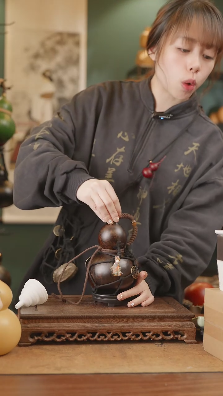 【闪购商品】273号精品天然大漆工艺防渗内胆酒葫芦~