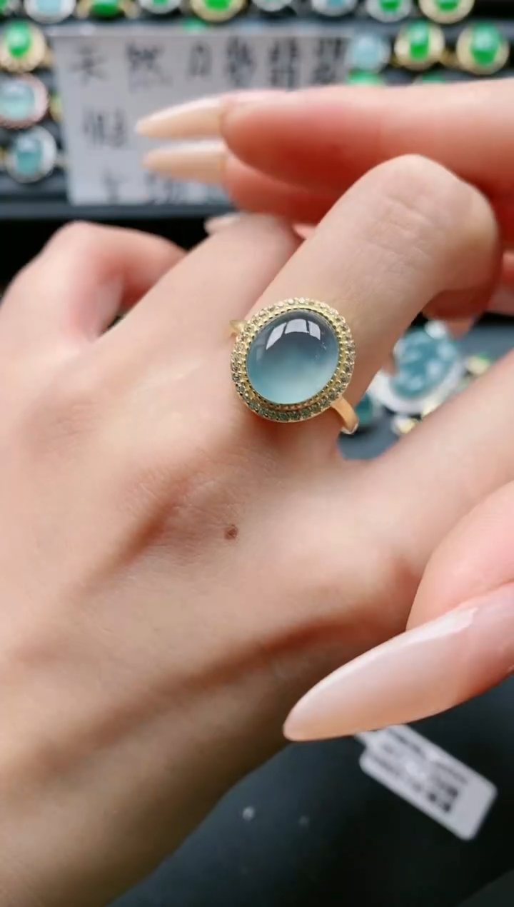 【闪购商品】翡翠戒指银S925镶嵌11111